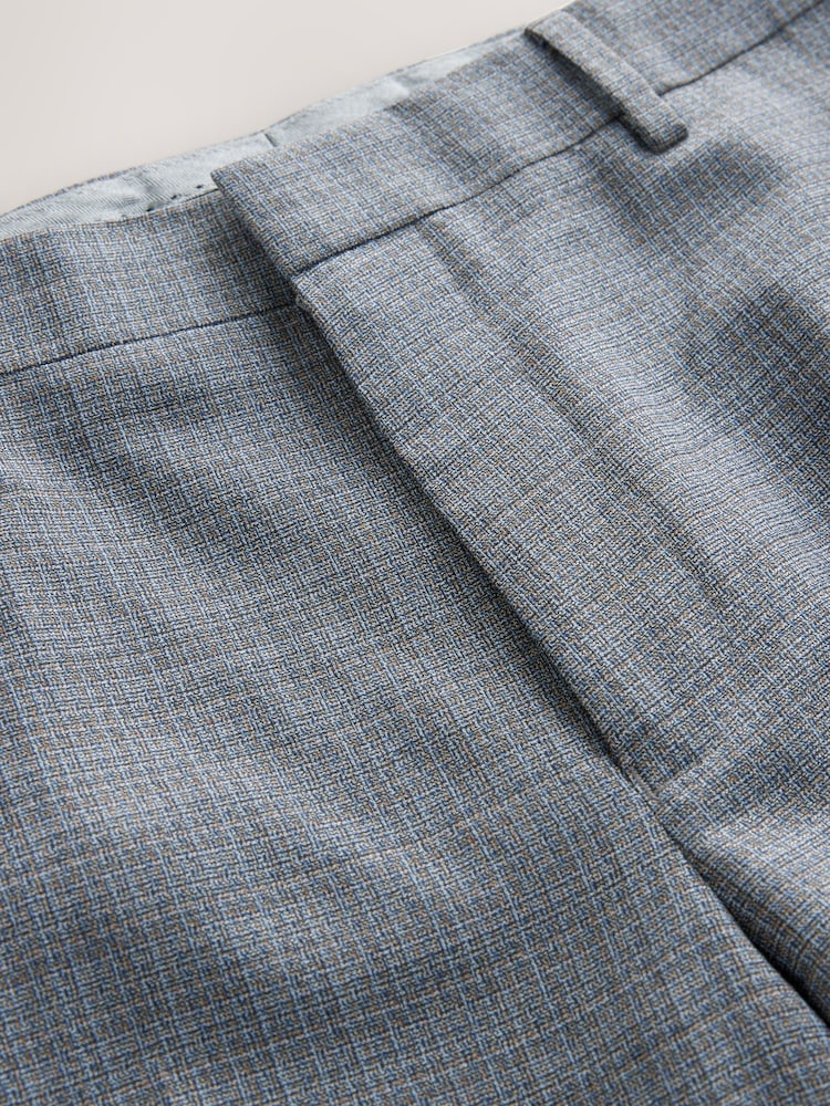 Neutral - Slim Fit Signature Texture Marzotto Italian Fabric Suit Trousers - Image 9 of 14