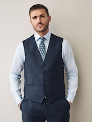 Navy Signature Cerutti Italian Fabric Suit Waistcoat - Image 1 of 7