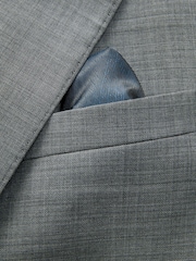 Grey Slim Fit Signature Cerutti 100% Italian Wool Suit Jacket - Image 6 of 10
