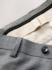 Grey Slim Fit Signature Cerutti 100% Italian Wool Suit Trousers - Image 10 of 10