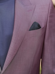 Pink Slim Fit Signature Cerutti Italian Fabric 100% Wool Suit Jacket - Image 5 of 10