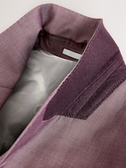 Pink Slim Fit Signature Cerutti Italian Fabric 100% Wool Suit Jacket - Image 9 of 10