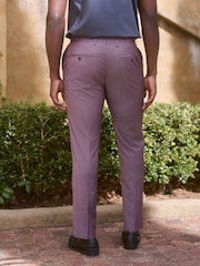 Rosa - Slim Fit Signature Cerutti 100% Wool Italian Fabric Suit Trousers - Imagen 3 de 10