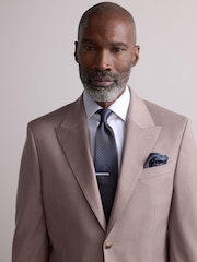 لون محايد - Slim Fit Signature Cerutti Italian Fabric 100% Wool Suit Jacket - صورة 4 من 4