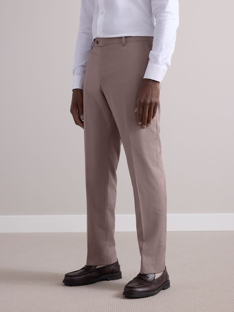 Neutro - Slim Fit Signature Cerutti 100% Wool Italian Fabric Suit Trousers - Imagen 1 de 5