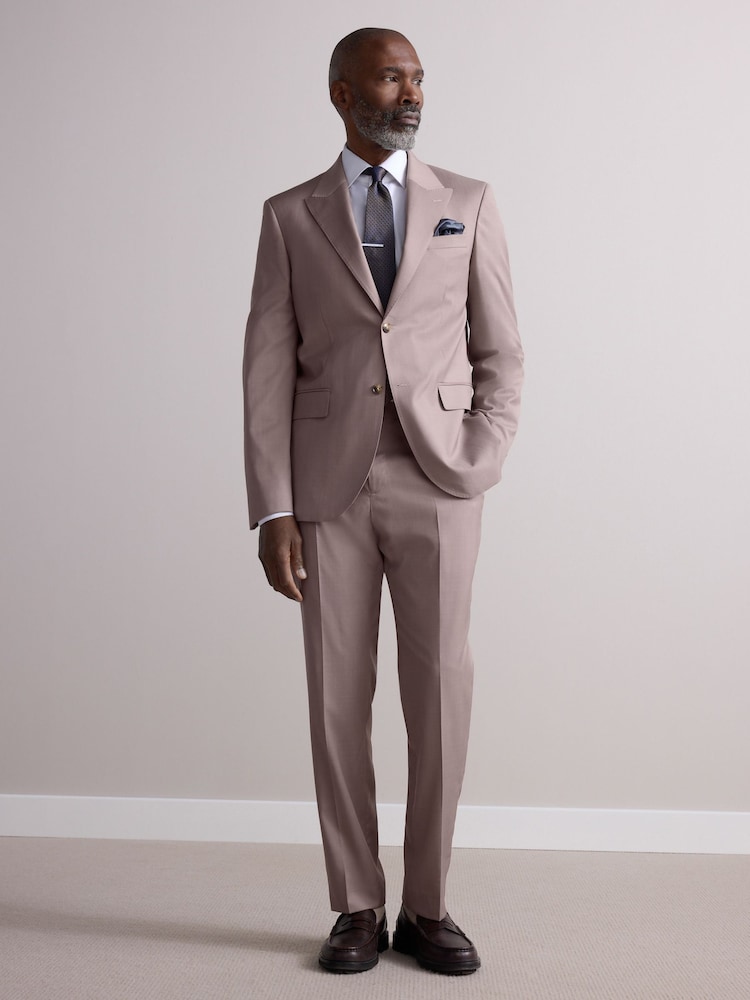 Neutro - Slim Fit Signature Cerutti 100% Wool Italian Fabric Suit Trousers - Imagen 2 de 5