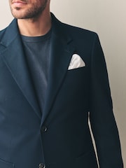 Navy Slim Fit Siganture Sondrio Italian Fabric Suit Jacket - Image 4 of 10