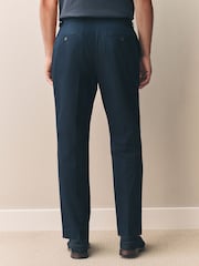 Navy Slim Fit Siganture Sondrio Italian Fabric Suit Trousers - Image 3 of 11