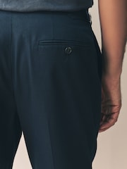 Navy Slim Fit Siganture Sondrio Italian Fabric Suit Trousers - Image 6 of 11