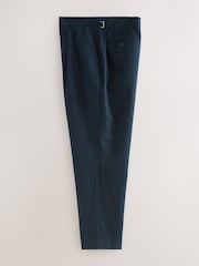 Navy Slim Fit Siganture Sondrio Italian Fabric Suit Trousers - Image 8 of 11