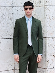 Green Slim Fit Siganture Sondrio Italian Fabric Suit Jacket - Image 1 of 5