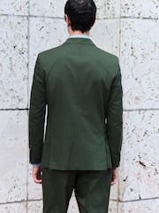 Green Slim Fit Siganture Sondrio Italian Fabric Suit Jacket - Image 3 of 5