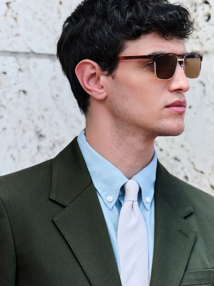 Green Slim Fit Siganture Sondrio Italian Fabric Suit Jacket - Image 4 of 5