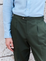 Green Slim Fit Siganture Sondrio Italian Fabric Suit Trousers - Image 5 of 10