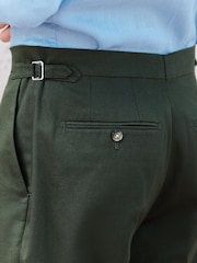 Green Slim Fit Siganture Sondrio Italian Fabric Suit Trousers - Image 6 of 10