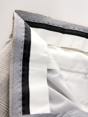 Neutrale Farbe - Tollegno karierte Anzughose aus Leinengemisch - Bild 11 von 12