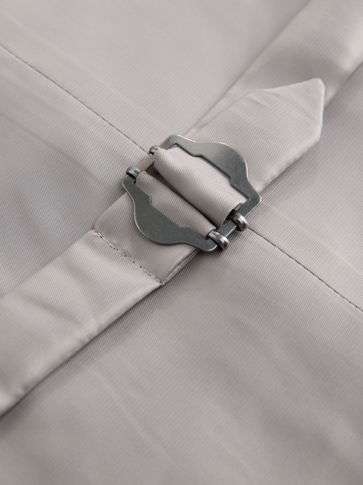 Neutral Tollegno Linen Blend Check Suit Waistcoat - Image 6 of 8