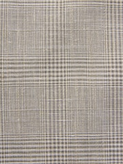 Нейтральный - Tollegno Linen Blend Check Suit Waistcoat - Image 7 of 8