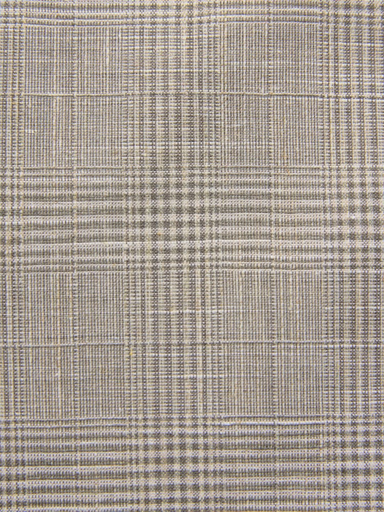 Neutral Tollegno Linen Blend Check Suit Waistcoat - Image 7 of 8