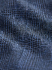Blau - Karierte Slim-Fit Anzugjacke aus Tollegno-Leinenmischung - Bild 9 von 9
