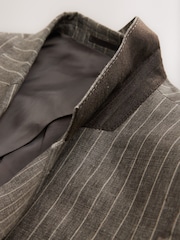 Brown Slim Fit Leomaster Suit Jacket - Image 11 of 13