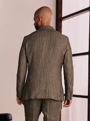 Brown Slim Fit Leomaster Suit Jacket - Image 6 of 13