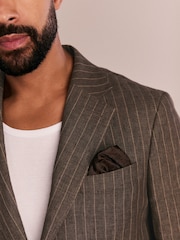 Brown Slim Fit Leomaster Suit Jacket - Image 8 of 13