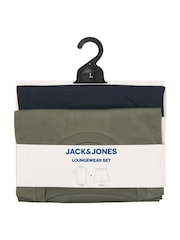 JACK & JONES Green/Navy Logo T-Shirt And Short Lounge Set - Image 10 of 10