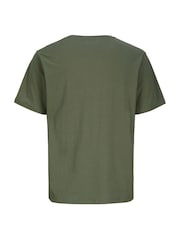 JACK & JONES Green/Navy Logo T-Shirt And Short Lounge Set - Image 8 of 10