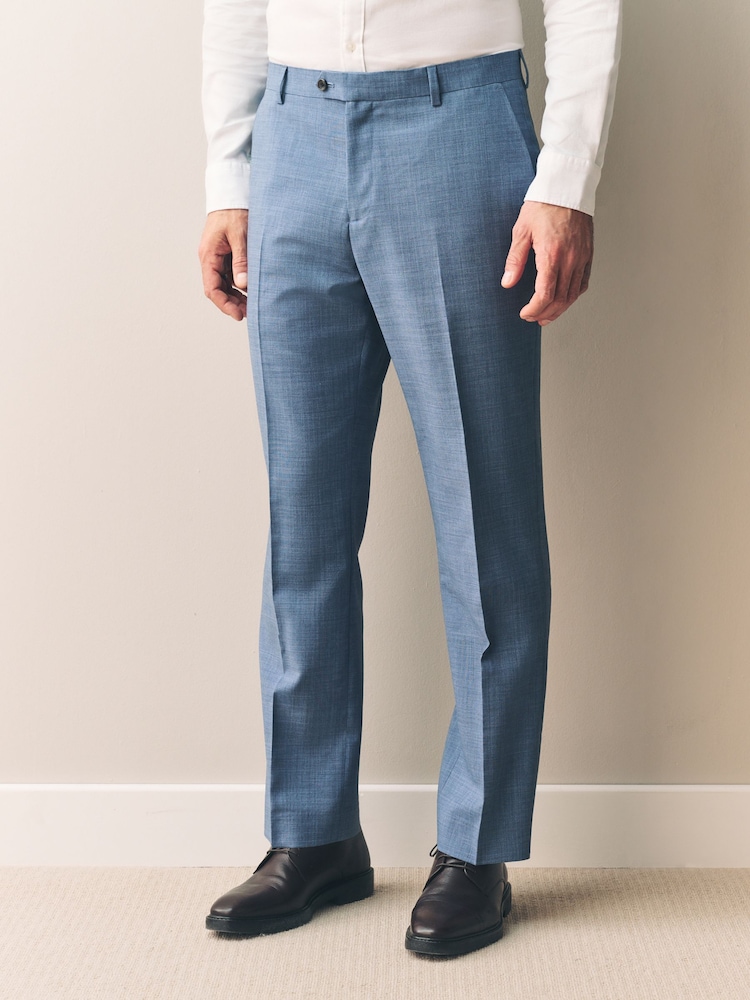أزرق - Regular Fit Signature Nova Fides Wool Trousers - صورة 1 من 10
