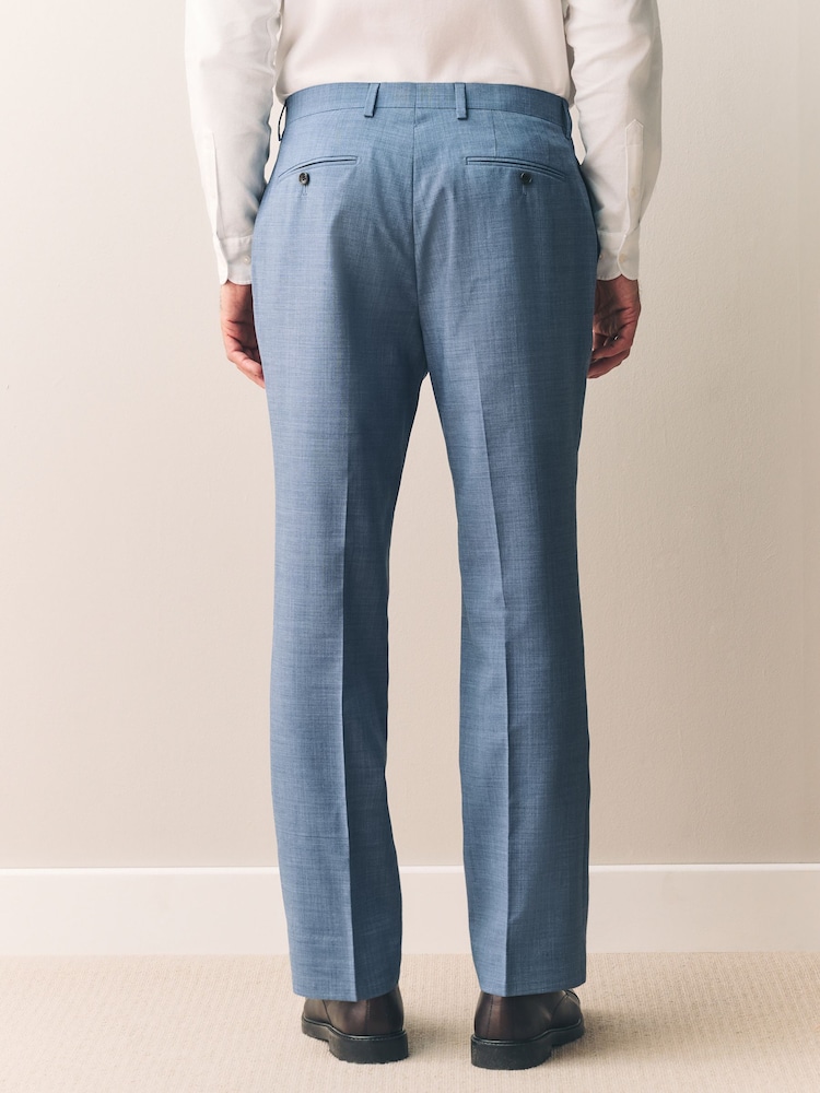 أزرق - Regular Fit Signature Nova Fides Wool Trousers - صورة 2 من 10