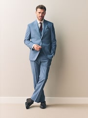 أزرق - Regular Fit Signature Nova Fides Wool Trousers - صورة 3 من 10