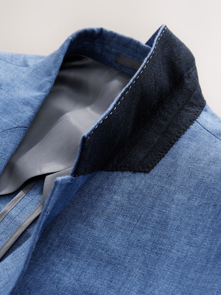 Blau - Slim Fit Leomaster Anzugjacke aus italienischem Stoff - Image 10 of 11