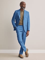 Blau - Slim Fit Leomaster Anzugjacke aus italienischem Stoff - Image 2 of 11