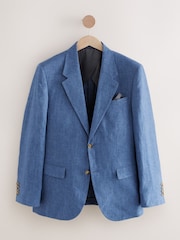 Blau - Slim Fit Leomaster Anzugjacke aus italienischem Stoff - Image 7 of 11
