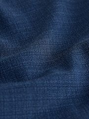 Blue Tailored Fit Textured Wool Suit Jacket - Image 10 of 10