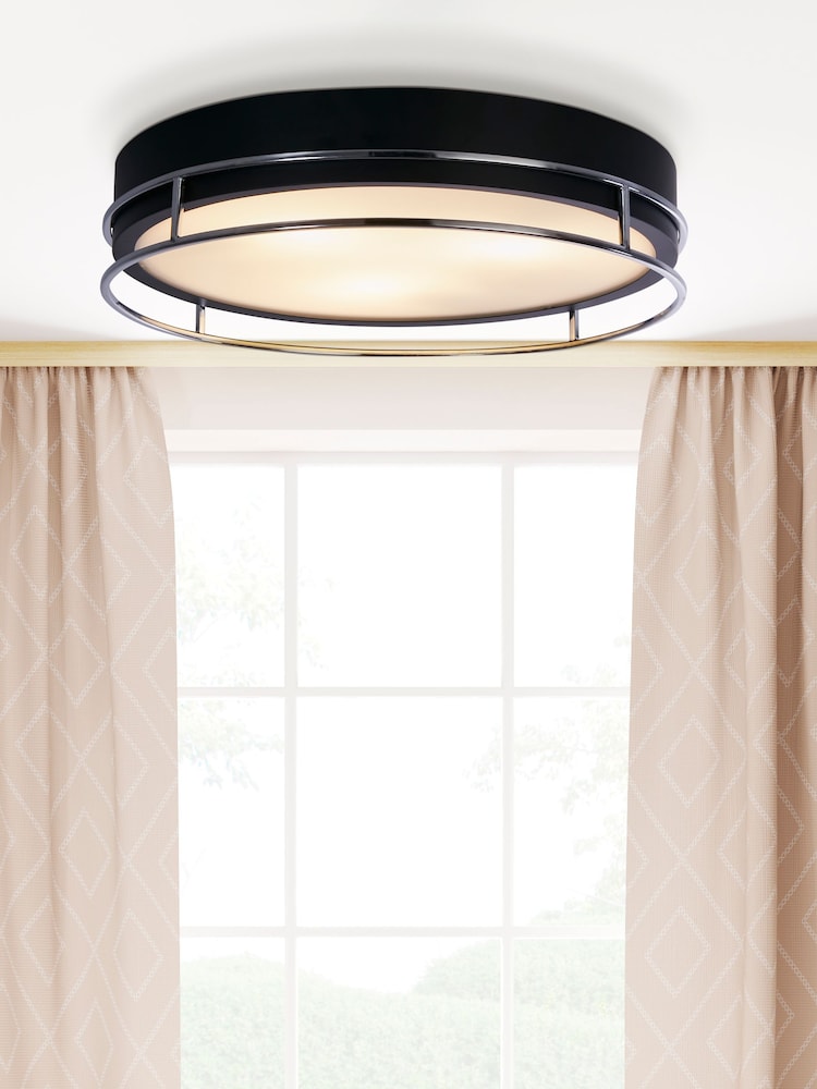 Searchlight Chrome Arizona 3Lt Flush Ceiling Light - Image 1 of 4