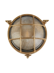 Searchlight Brass Ocean Oval Wall Outdoor Light - Image 3 of 4