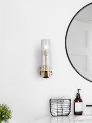 Searchlight Brass Latitude Bathroom Wall Light - Image 1 of 4