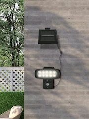 Searchlight Black Shine Outdoor ABS Solar Wall Light - Image 1 of 4