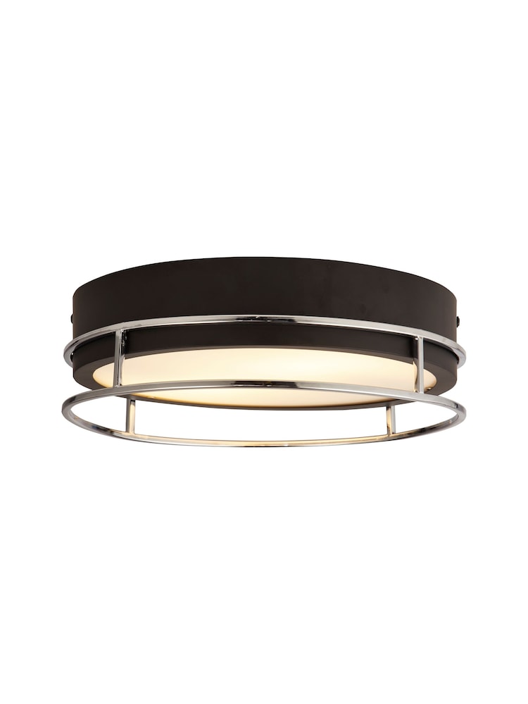 Searchlight Monochrome Arizona 2Lt Flush Ceiling Light - Image 2 of 4
