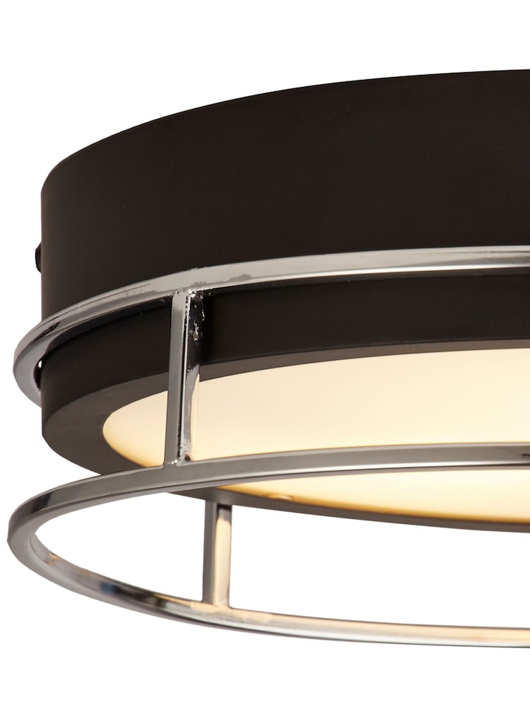 Searchlight Monochrome Arizona 2Lt Flush Ceiling Light - Image 4 of 4