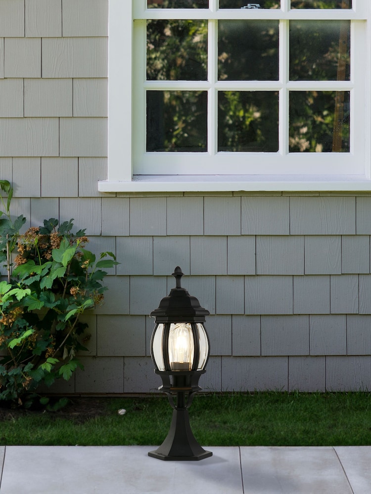Searchlight Black Carriage Outdoor Post Light 500mm - Image 1 of 4 Searchlight Black Carriage Outdoor Post Light 500mm - Image 1 of 4