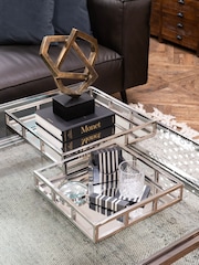 Libra Interiors Silver Square Mirror Tray - Image 1 of 5