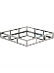 Libra Interiors Silver Square Mirror Tray - Image 3 of 5