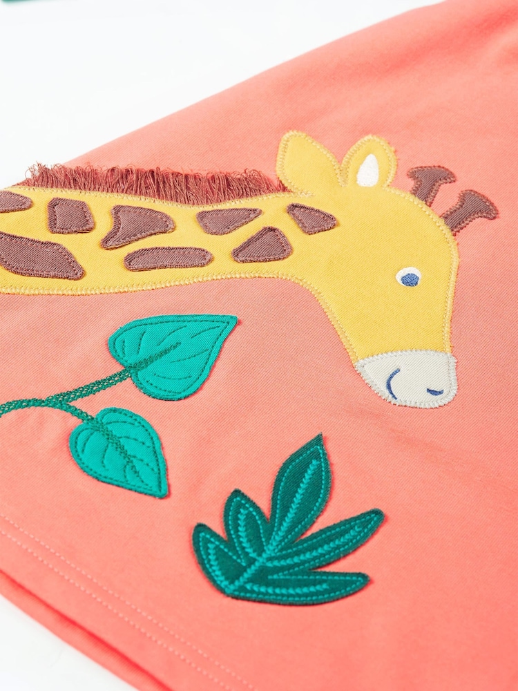 Frugi Girls Pink Giraffe Pinafore - Image 5 of 5