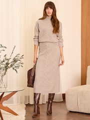 Love & Roses Beige Premium With Wool High Neck Jumper - Image 3 of 4