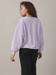Lila - American Vintage Bobypark 100% Baumwolle Pullover - Bild 2 von 5