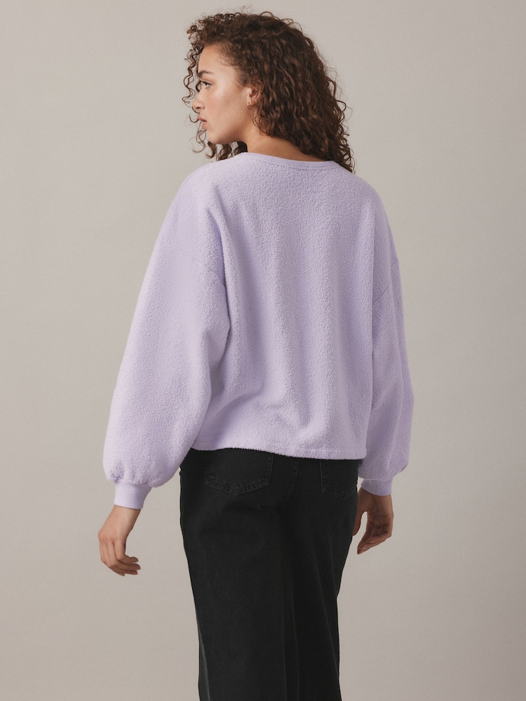 Lila - American Vintage Bobypark 100% Baumwolle Pullover - Bild 2 von 5 Lila - American Vintage Bobypark 100% Baumwolle Pullover - Bild 2 von 5