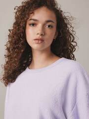 Lila - American Vintage Bobypark 100% Baumwolle Pullover - Bild 3 von 5